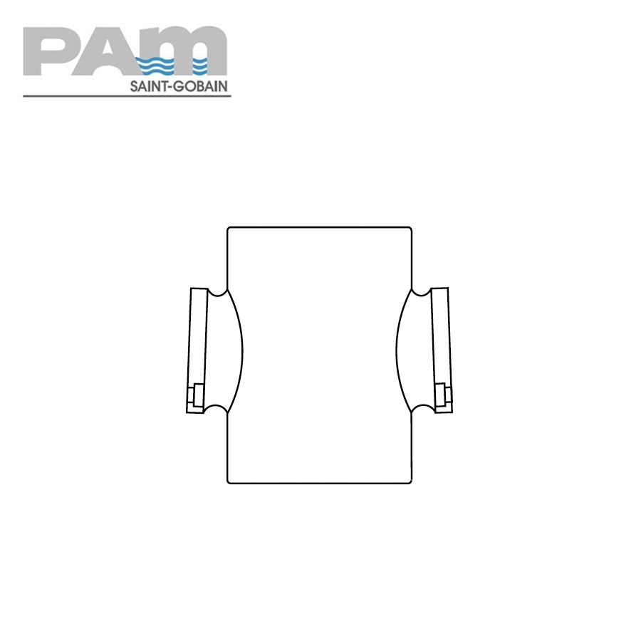 Timesaver Cast Iron Soil Pipe Double Joint Boss Pipe - 150mm x 100mm