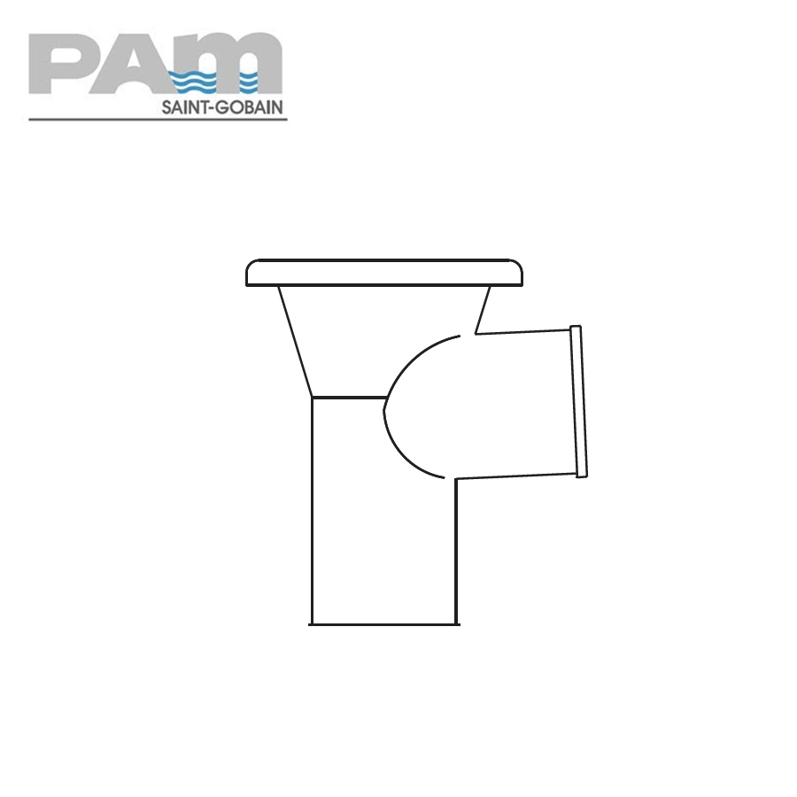 Timesaver Cast Iron Drain Pipe Gully Inlet with Horizontal Branch - 100mm x 100mm Body Only