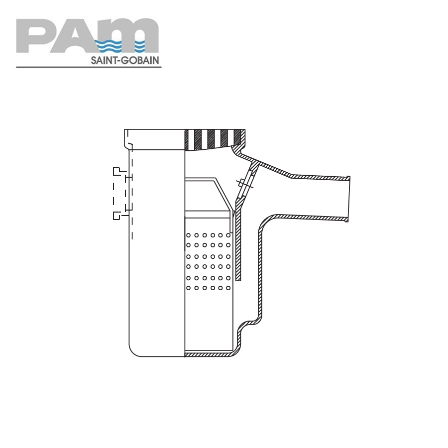 Timesaver Cast Iron Drain Pipe Garage Gully with 87.5 Degree Outlet - 100mm