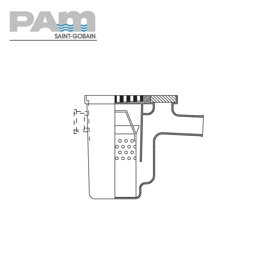 Timesaver Cast Iron Drain Pipe Garage Gully Trap with 87.5 Degree Outlet - 100mm