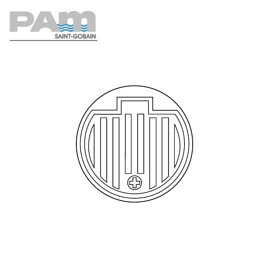 Timesaver Cast Iron Drain Pipe Hinged and Locking Grate - 200mm