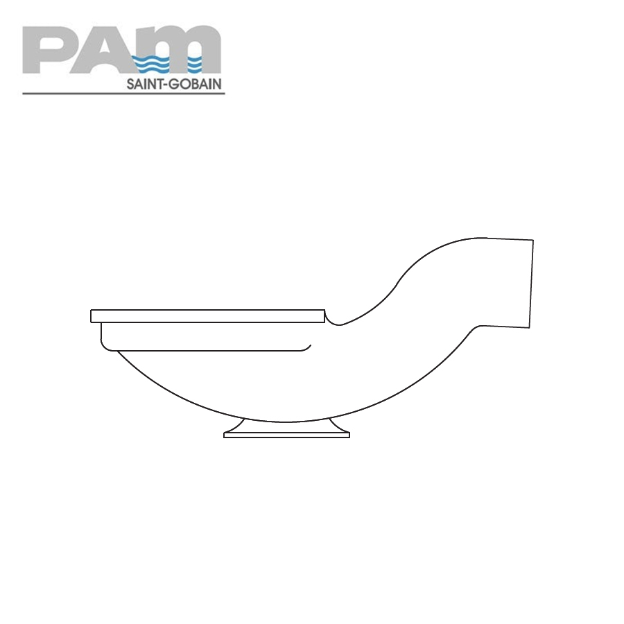 Timesaver Cast Iron Drain Pipe 87.5 Degree Gully Trap with 225mm Inlet - 100mm