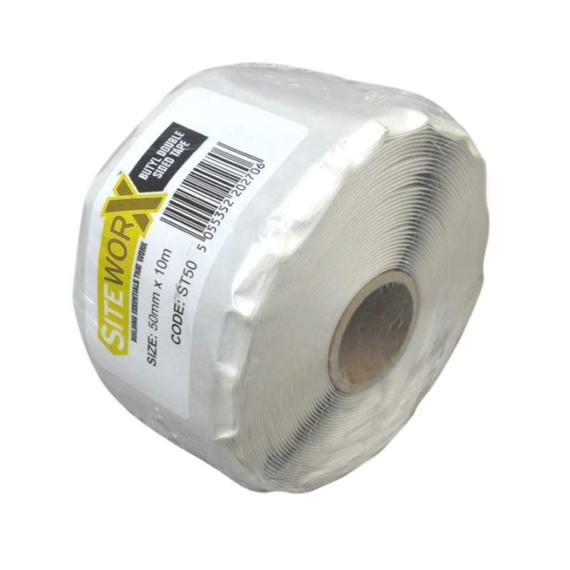 Siteworx Butyl Double Sided Tape - 50Mm X 10M