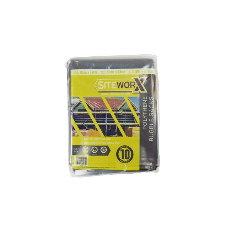 Siteworx Polythene Rubble Sack - Pack Of 10