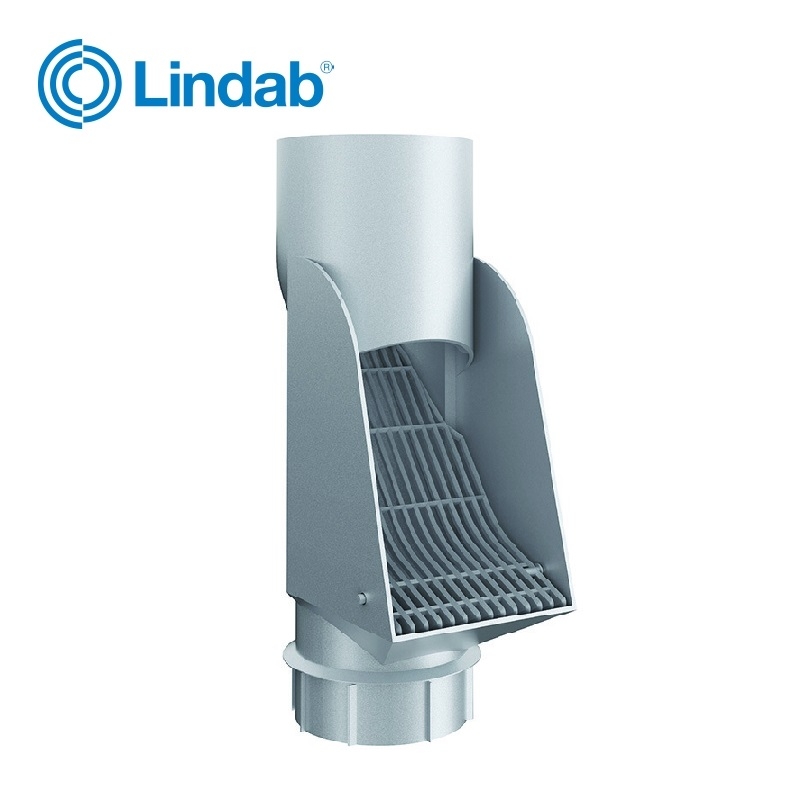 Lindab SLS Self Cleaning Leaf Trap HD Polythene 100mm - Antique White
