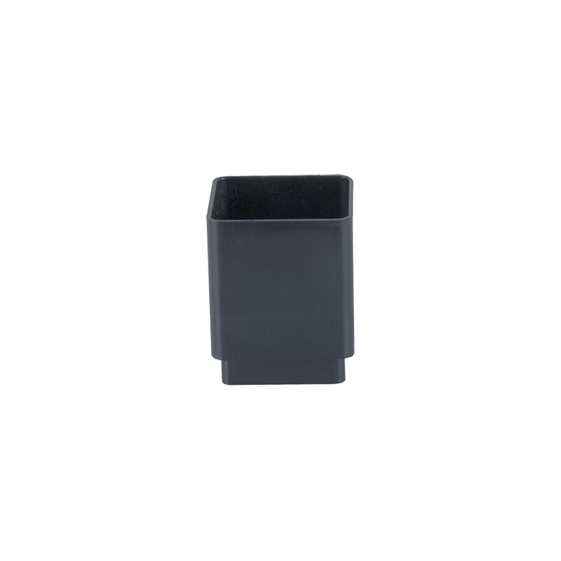 Plastic Guttering Square Downpipe Connector 65mm - Anthracite Grey
