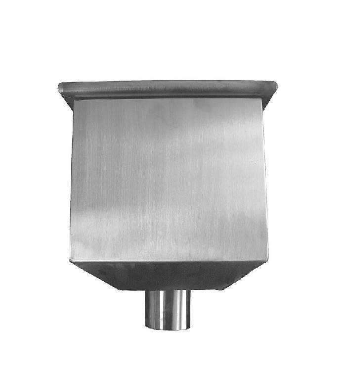 Metal Gutta Silver Stainless Steel Hopper Head Charlotte - 80Mm