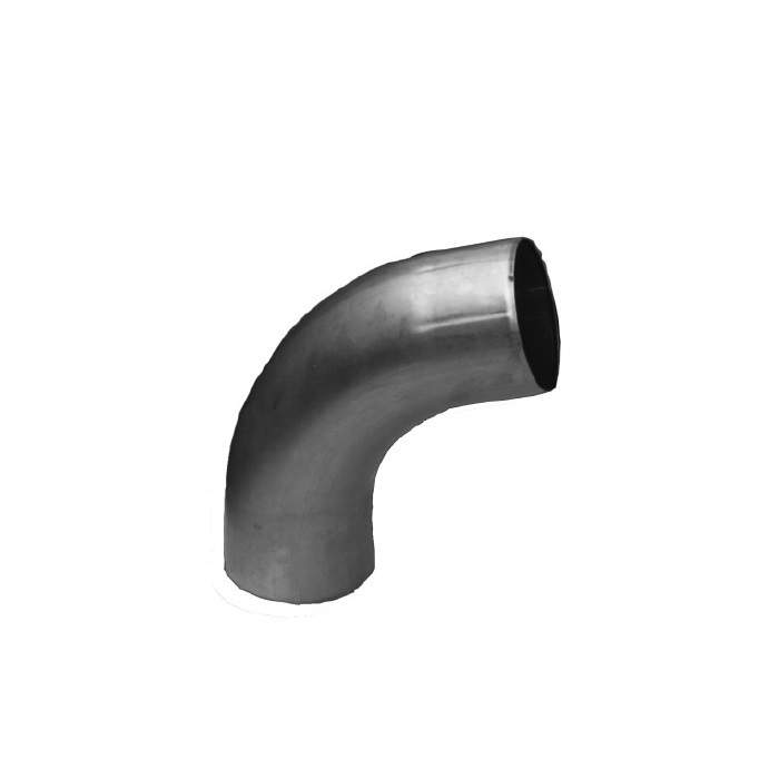 Metal Gutta Silver Stainless Steel Round 80Mm Downpipe Bend - 72Dg