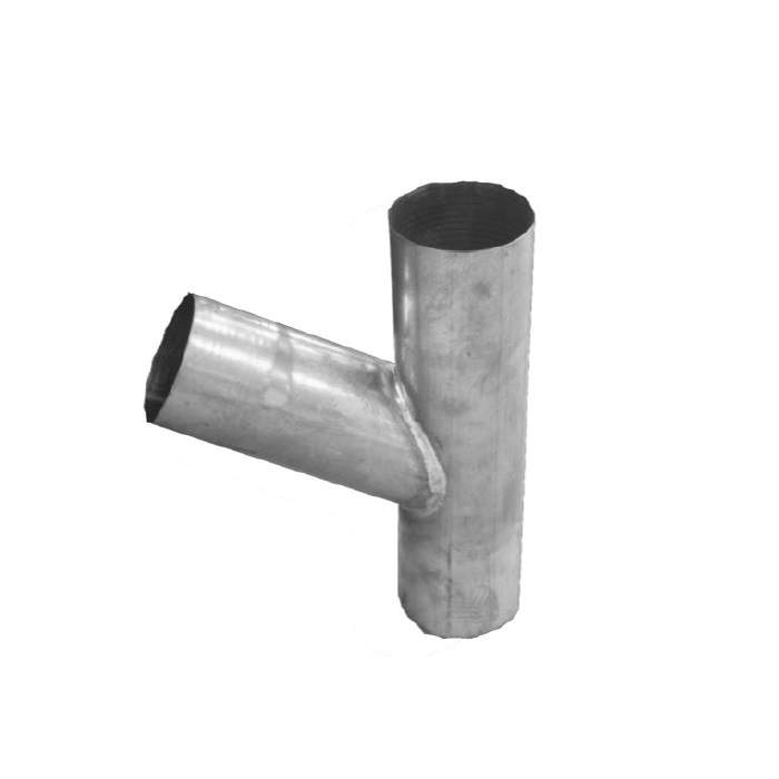 Metal Gutta Silver Stainless Steel Round 80Mm Downpipe Branch