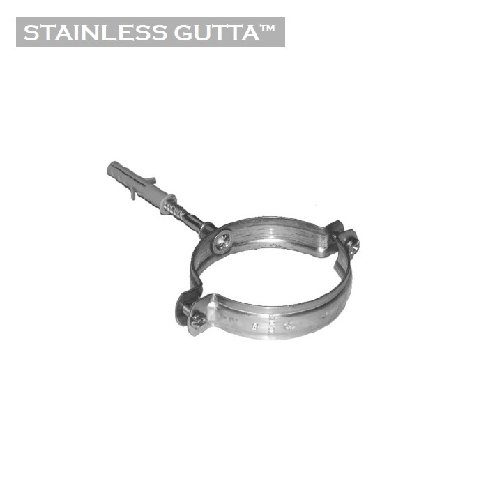 Metal Gutta Stainless Steel Round 80mm Downpipe Clip