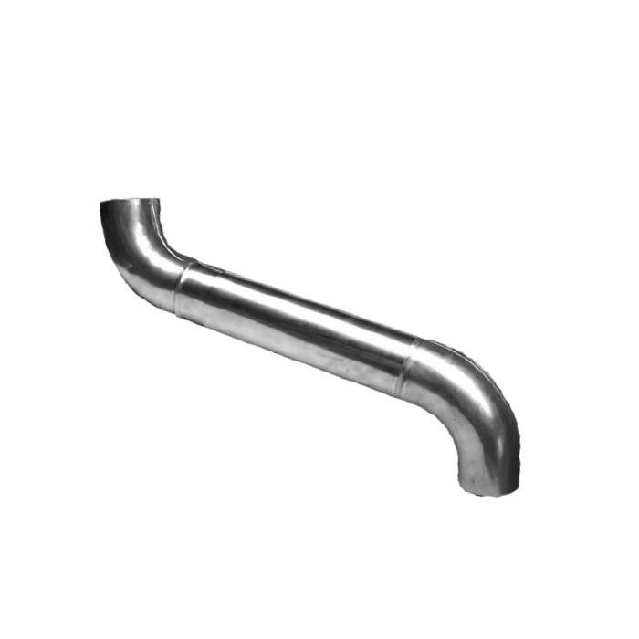 Metal Gutta Silver Stainless Steel Round 80Mm Downpipe Swan Neck