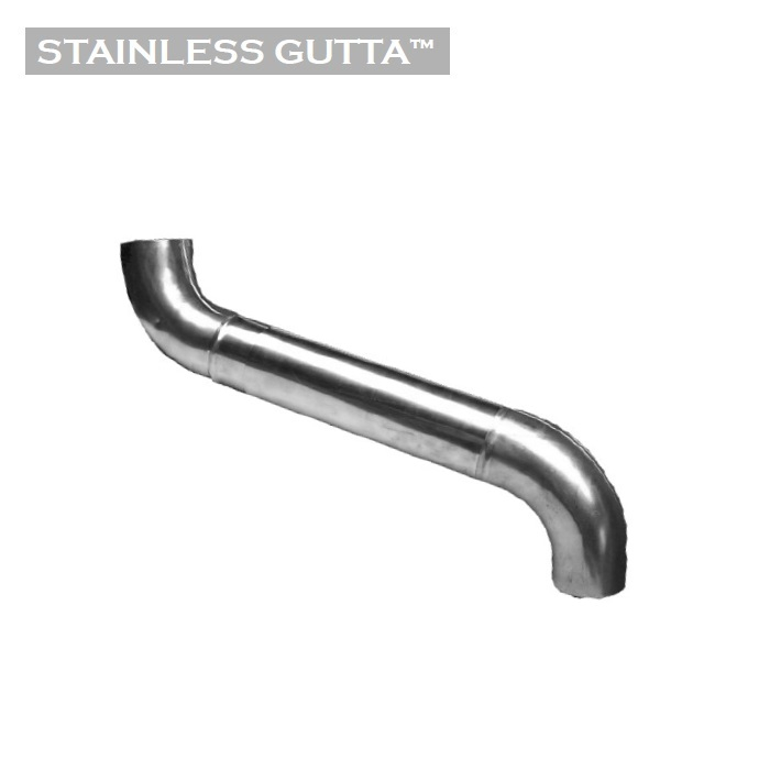Metal Gutta Stainless Steel Round 80mm Downpipe Swan Neck