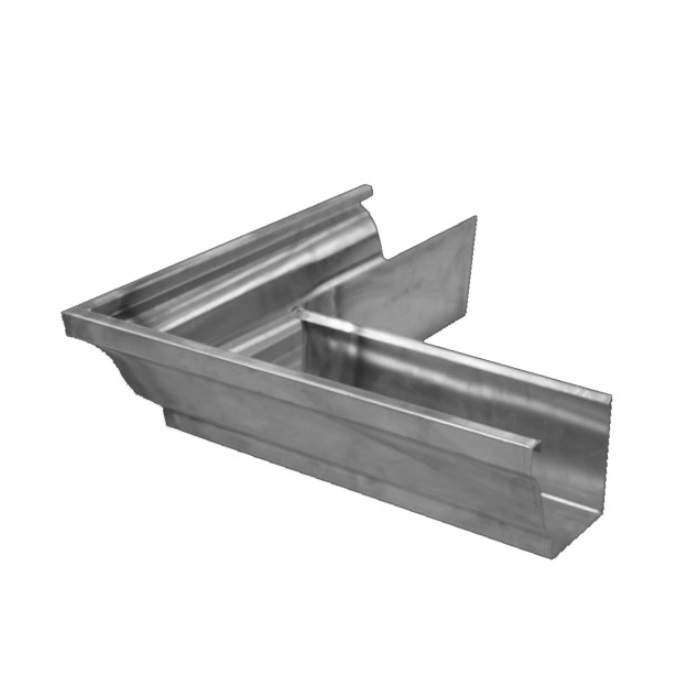 Metal Gutta Silver Stainless Steel 127Mm Ogee Gutter External Corner - 135Dg