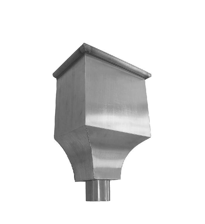 Metal Gutta Silver Stainless Steel Hopper Head Victoria - 80Mm