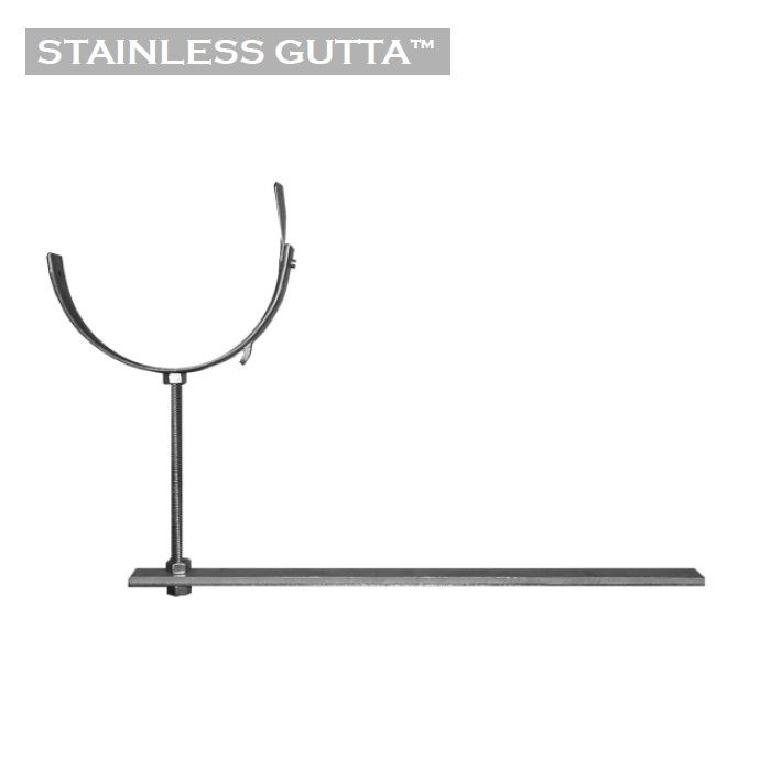 Image of Metal Gutta Stainless Steel 125mm Half Round Gutter Rise and Fall Bracket