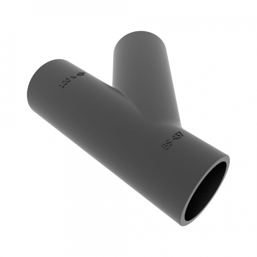 Timesaver Cast Iron Drain Pipe 45 Degree Branch - 225mm x 225mm