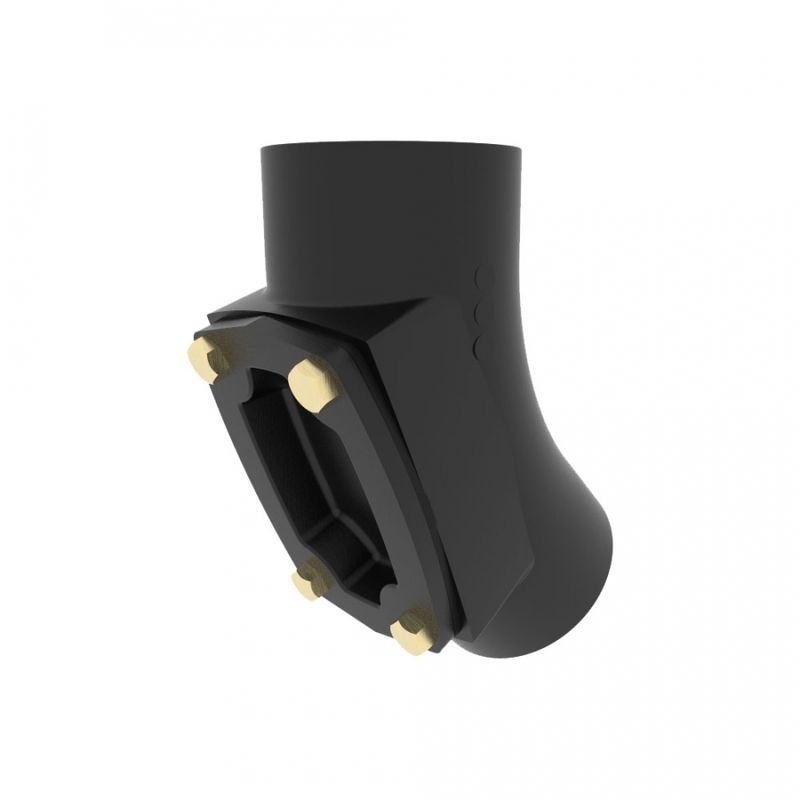 Timesaver Cast Iron Drain Pipe 45 Degree Medium Radius Bend with Rear Access 225mm Drainage