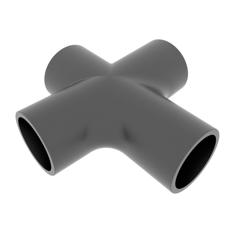 Timesaver Cast Iron Drain Pipe 87.5 Degree Double Branch - 100mm x 100mm