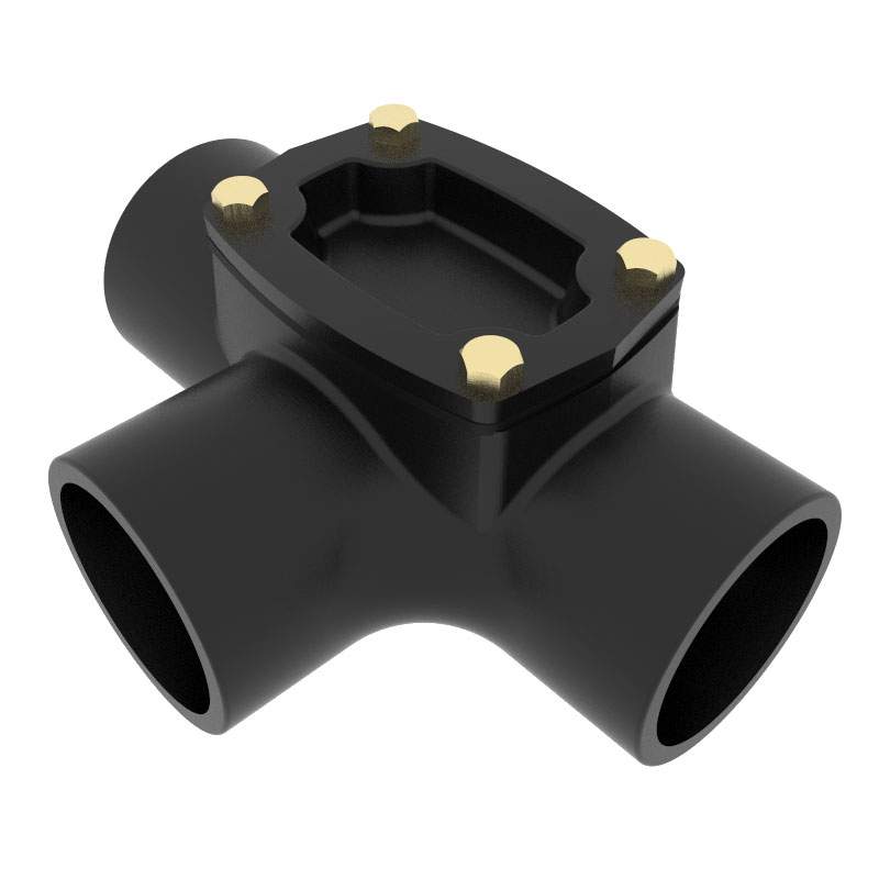 Pam Building Products Pam Building Cast Iron Drain Pipe 87.5 Degree Branch With Left Hand Access - 225Mm X 225Mm