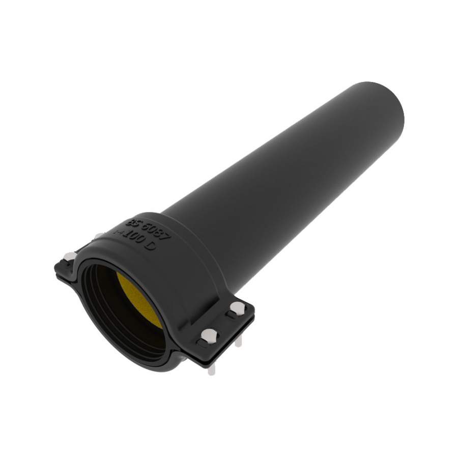 Pam Building Products Black Pam Building Cast Iron Drain Pipe Double Spigot - 3000Mm X 225Mm
