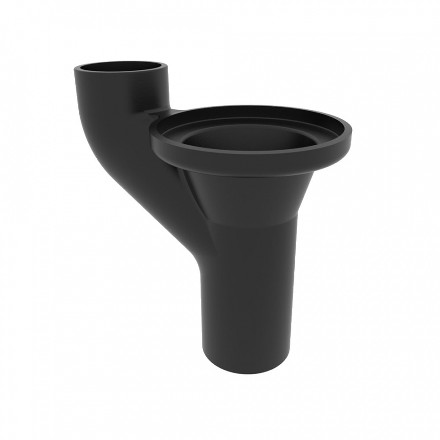 Timesaver Cast Iron Drain Pipe Gully Inlet with Vertical Branch - 100mm x 100mm Body Only