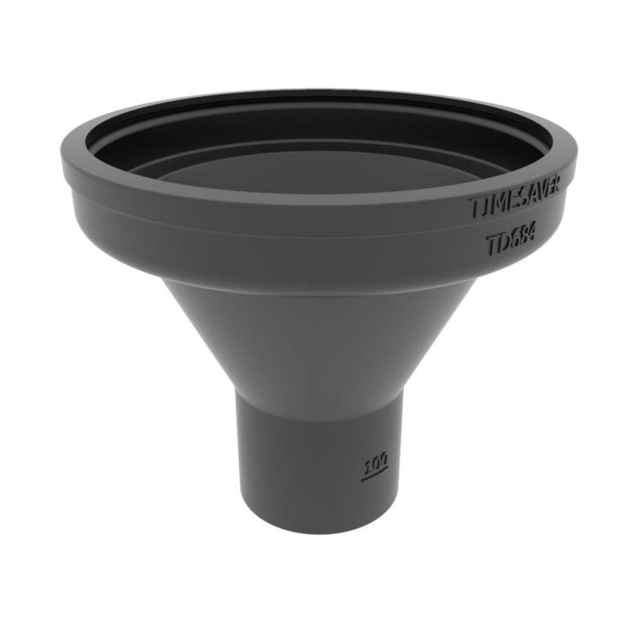 Pam Building Products Black Pam Building Cast Iron Drain Pipe Tapered Gully Inlet - 100Mm