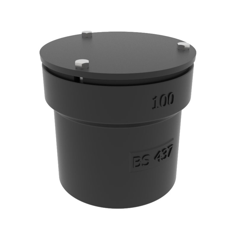 Timesaver Cast Iron Drain Pipe Socket Ferrule with Cap - 100mm