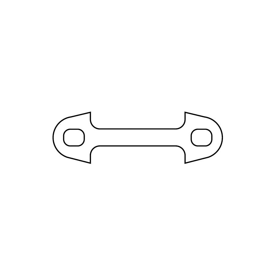 Pam Building Products Black Pam Building Cast Iron Soil Pipe Wall Spacer Plate - 50Mm