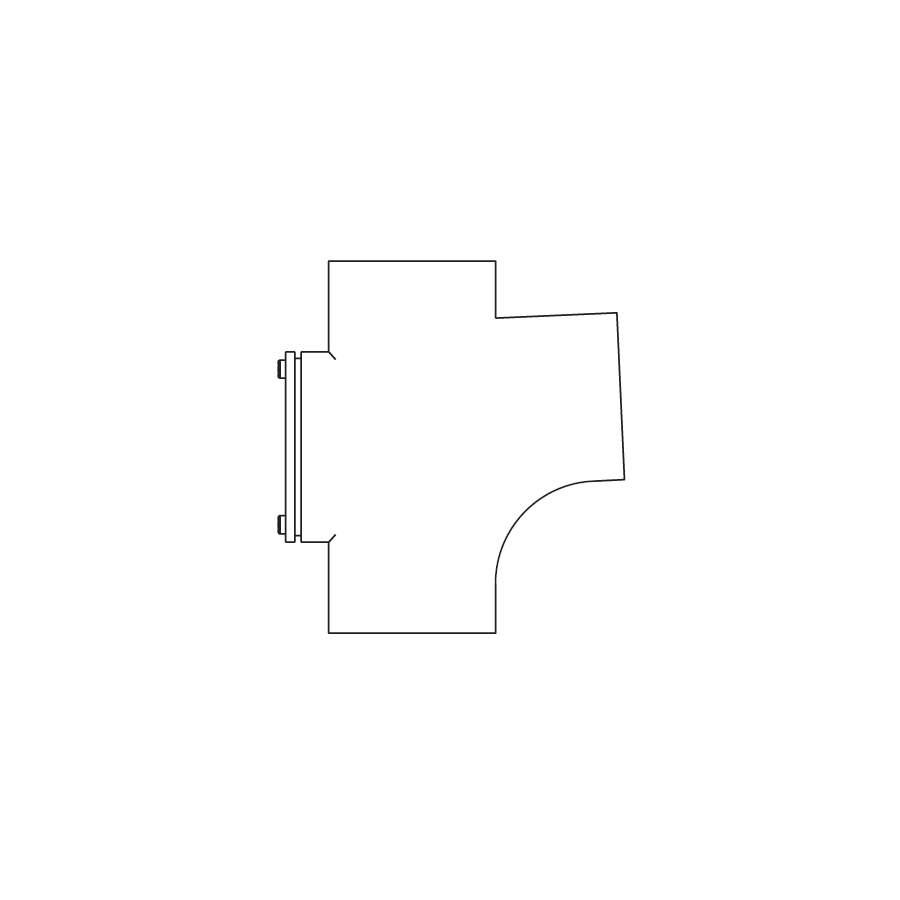Pam Building Products Black Pam Building Soil Pipe 87.5 Degree Branch With Rear Access - 150Mm X 100Mm Cast Iron