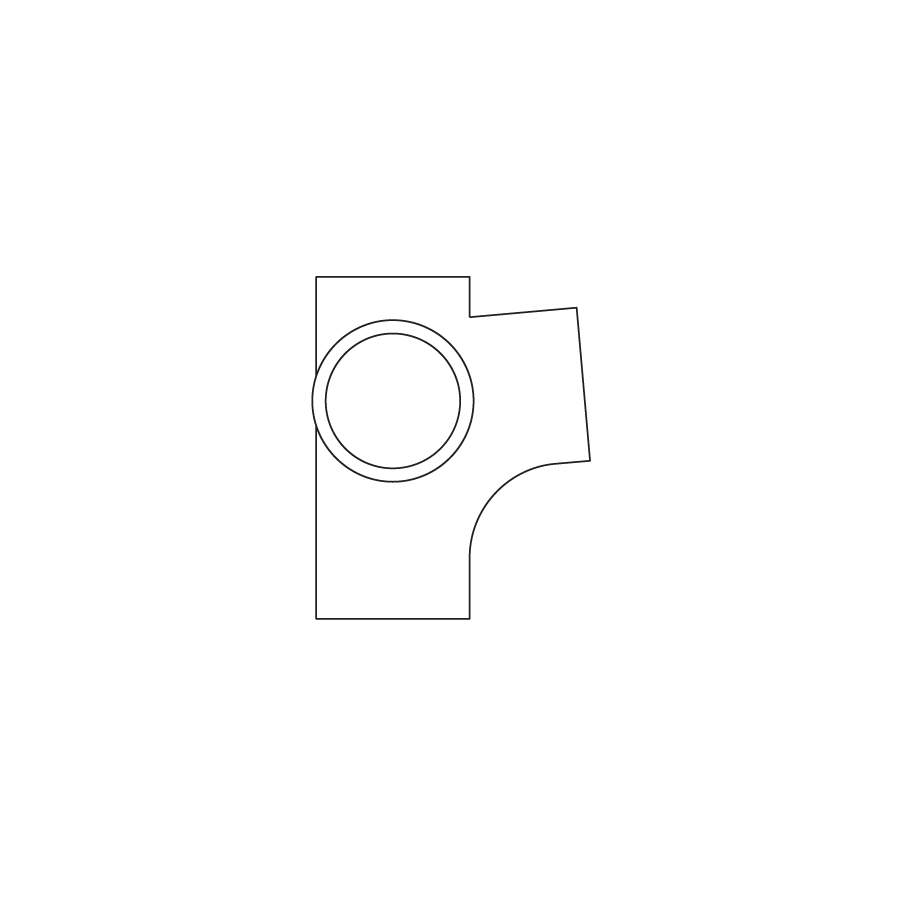 Pam Building Products Black Pam Building Soil Pipe Corner Branch - 100Mm X 100Mm Cast Iron