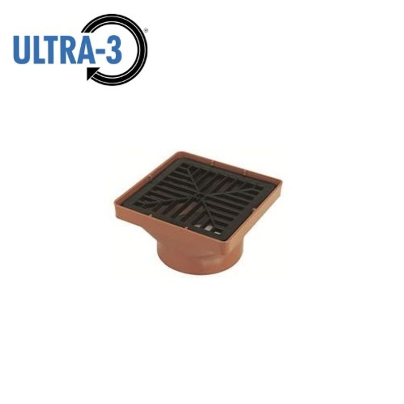 ULTRA3 Sewer Underground Drainage Square Hopper Head 110mm Drainage