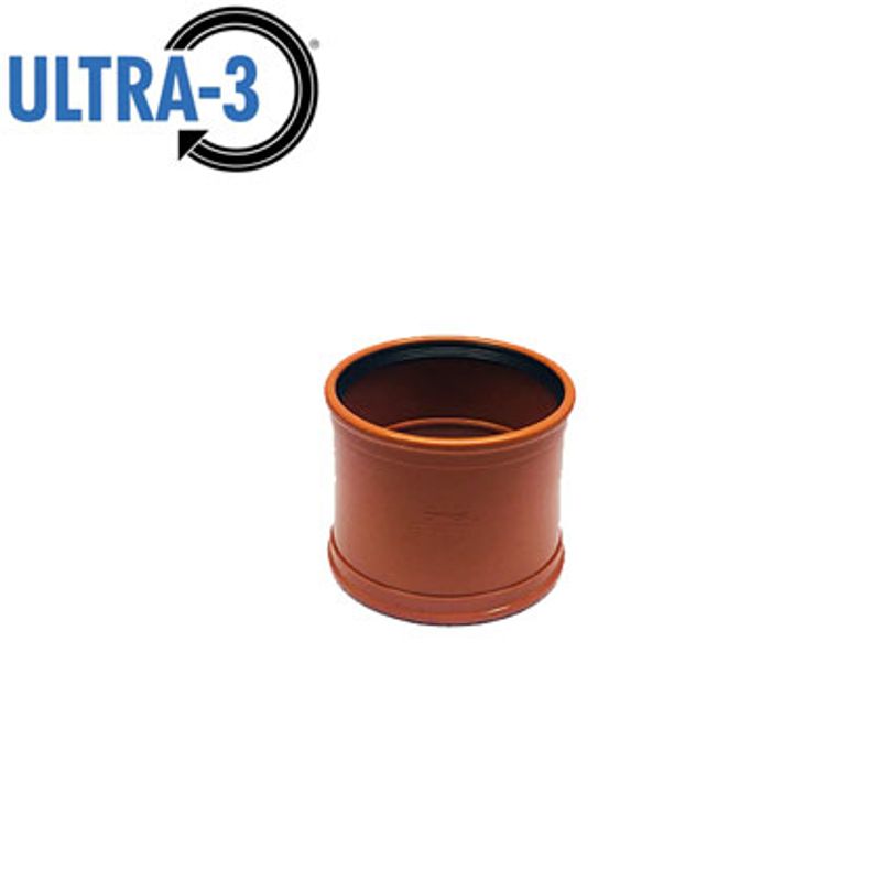 ULTRA3 Sewer Underground Drainage Double Socket Slip Coupler 200mm