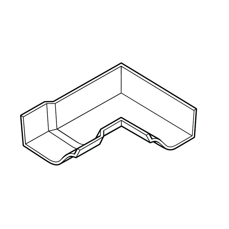 Image of Aluminium Victorian Ogee 90 Degree Int Angle 100mm - Textured Black