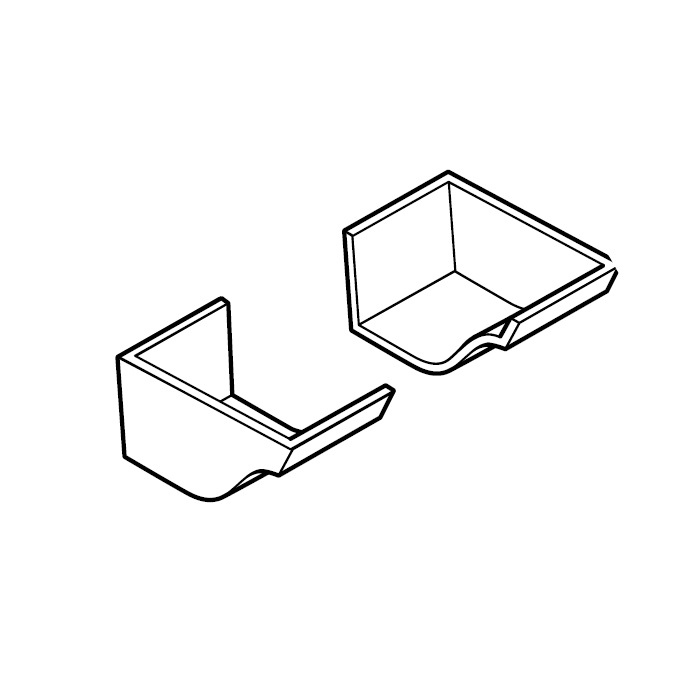 Alumasc Stop End Right Hand - 113mm x 75mm