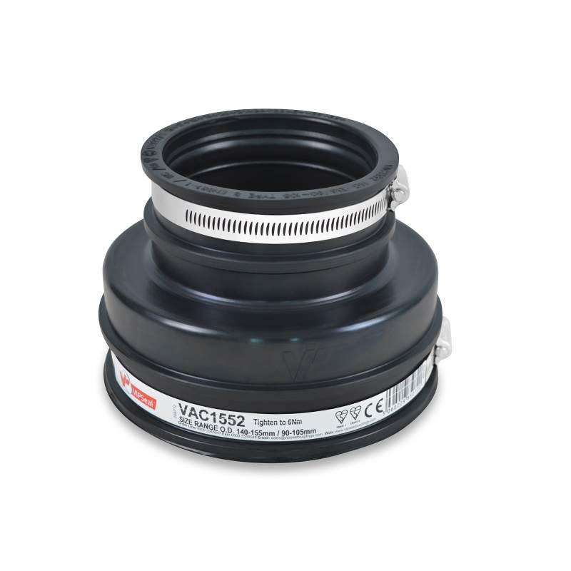 Vipseal Rubber Flexible Drainage Adaptor Coupling 155Mm To 90Mm Epdm
