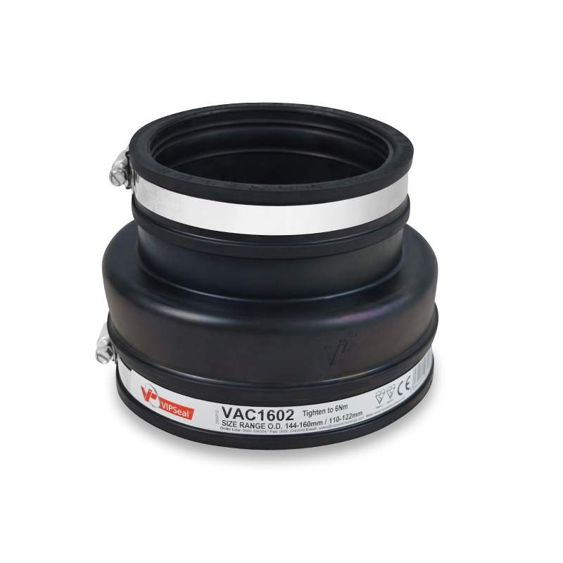 Vipseal Rubber Flexible Drainage Adaptor Coupling 160Mm To 110Mm Epdm