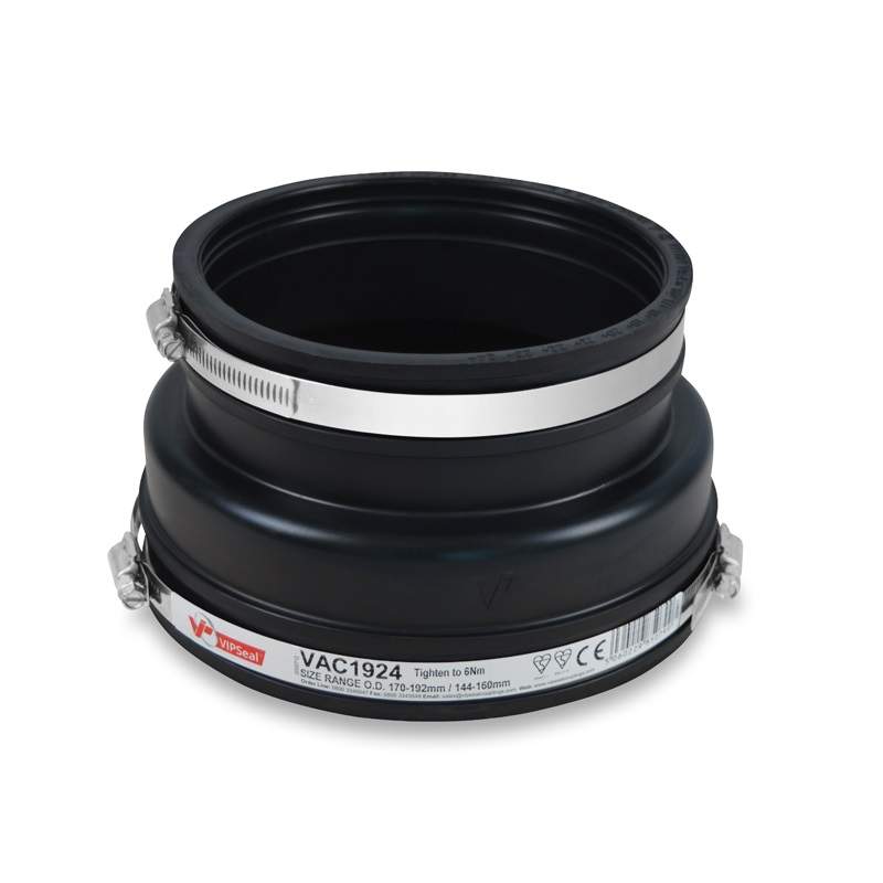 Vipseal Rubber Flexible Drainage Adaptor Coupling 192Mm To 144Mm Epdm