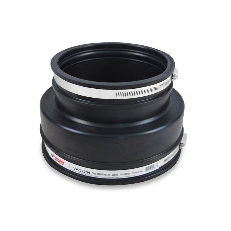 Vipseal Rubber Flexible Drainage Adaptor Coupling 225Mm To 160Mm Epdm