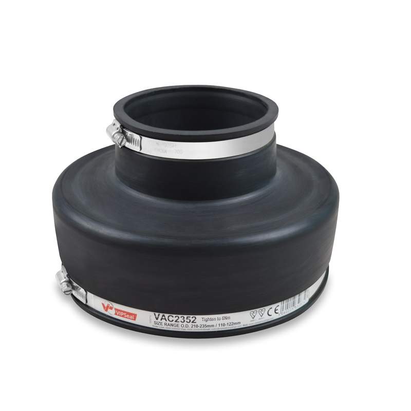 Vipseal Rubber Flexible Drainage Adaptor Coupling 235Mm To 110Mm Epdm