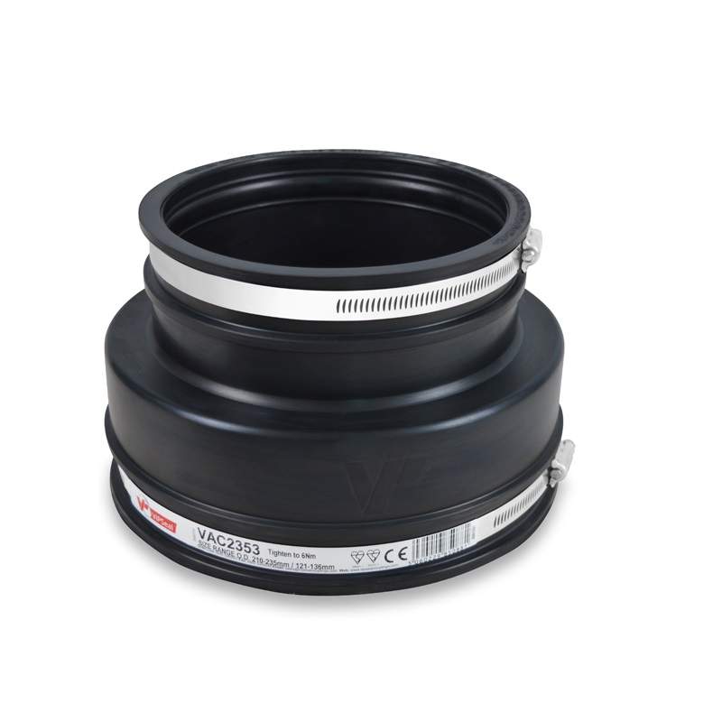 Vipseal Rubber Flexible Drainage Adaptor Coupling 235Mm To 121Mm Epdm