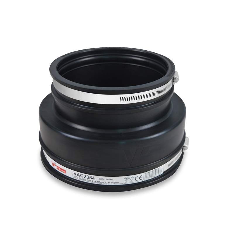 Vipseal Rubber Flexible Drainage Adaptor Coupling 235Mm To 144Mm Epdm