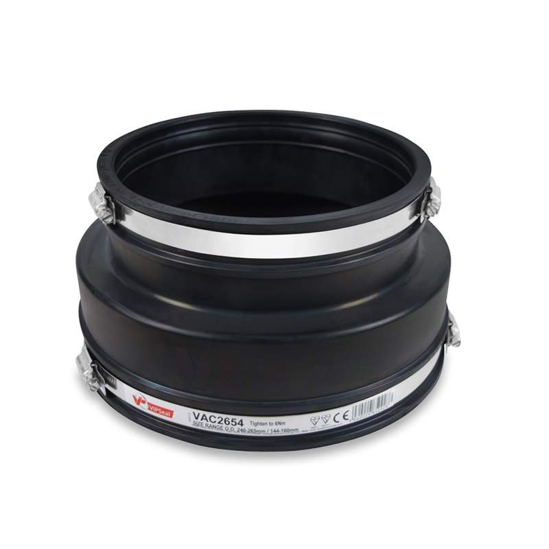 Vipseal Rubber Flexible Drainage Adaptor Coupling 265Mm To 144Mm Epdm