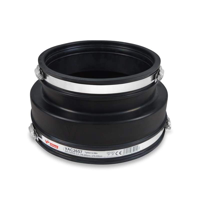 Vipseal Rubber Flexible Drainage Adaptor Coupling 240Mm To 210Mm Epdm