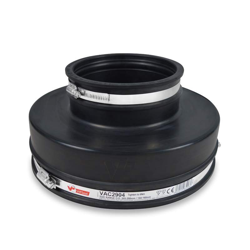 Vipseal Rubber Flexible Drainage Adaptor Coupling 290Mm To 144Mm Epdm