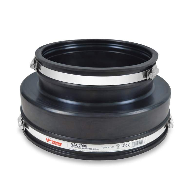 Vipseal Rubber Flexible Drainage Adaptor Coupling 290Mm To 190Mm Epdm