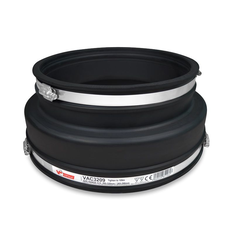VIPSeal Rubber Flexible Drainage Adaptor Coupling 320mm to 265mm