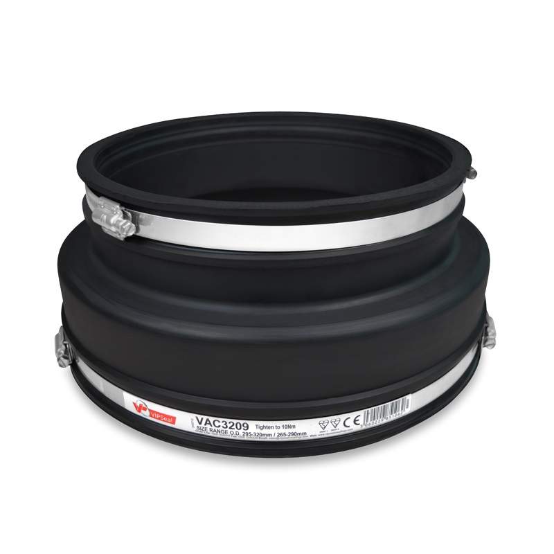 Vipseal Rubber Flexible Drainage Adaptor Coupling 320Mm To 265Mm Epdm