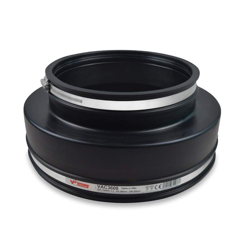 Vipseal Rubber Flexible Drainage Adaptor Coupling 360Mm To 240Mm Epdm