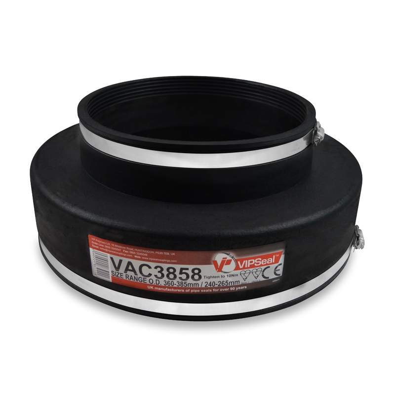 Vipseal Rubber Flexible Drainage Adaptor Coupling 385Mm To 240Mm Epdm