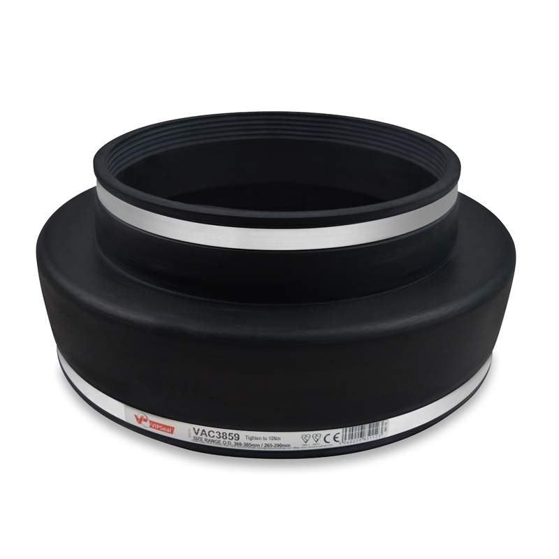 Vipseal Rubber Flexible Drainage Adaptor Coupling 385Mm To 265Mm Epdm